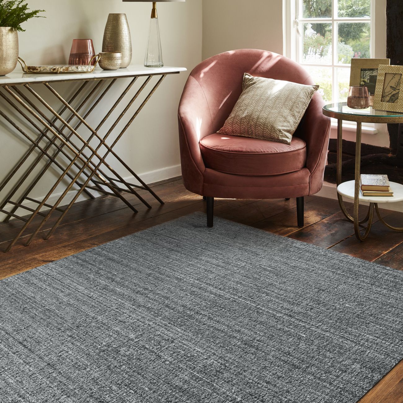 Darya Hand Woven Grey 160x230cm Wool Rug