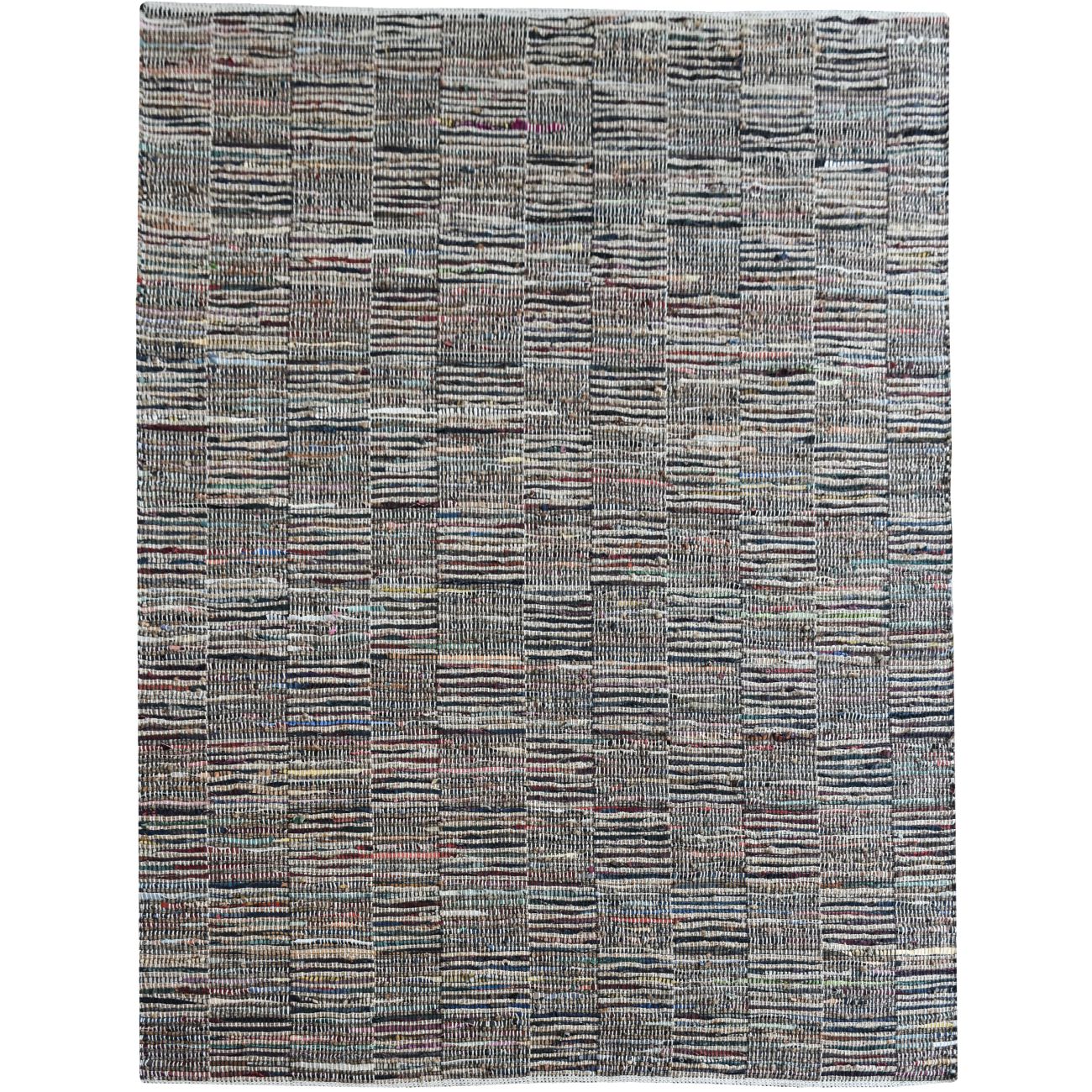 Rodeo Hand Woven Pit Loom Blue & Natural 160x230cm Hemp Rug