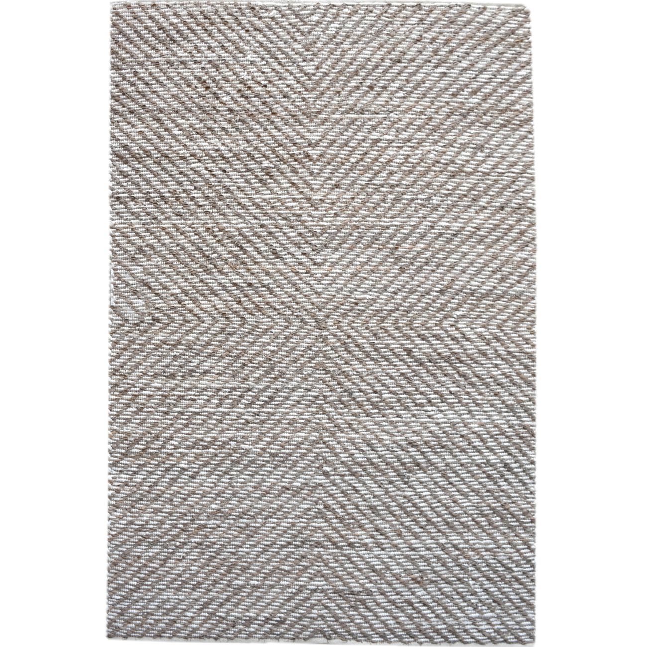 Rodos Hand Woven Pit Loom Beige & Ivory 160x230cm Denim Rug