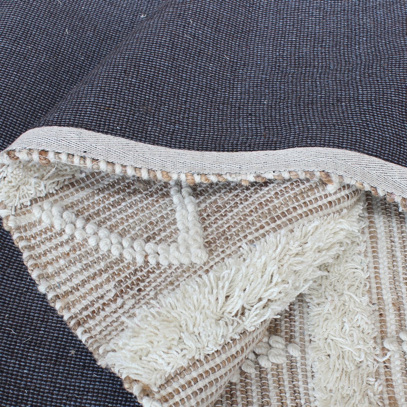 Kinna Hand Woven Pit Loom Natural 160x230cm Hemp Rug