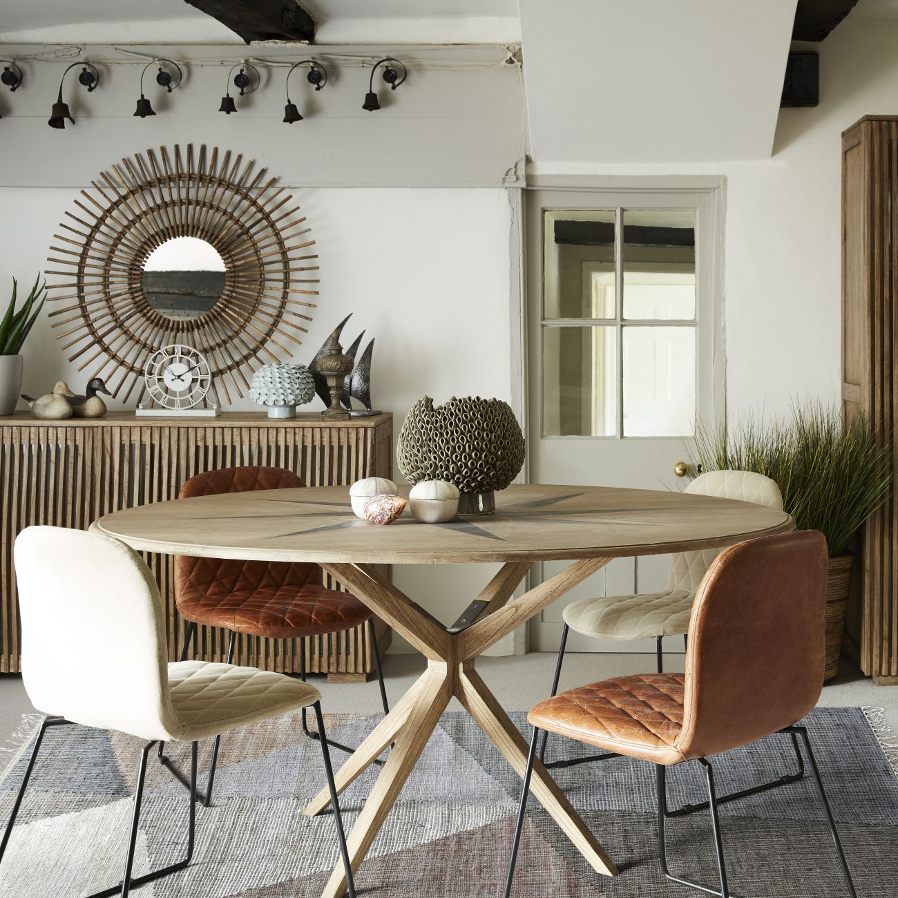 Mazee Hand Woven Pit Loom Natural 160x230cm Hemp Rug