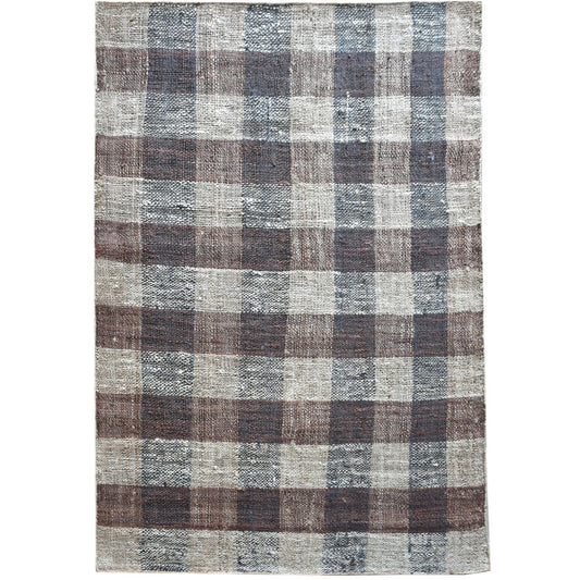 Jonzac Punja Brown & Natural Pattern 160x230cm Hemp Rug
