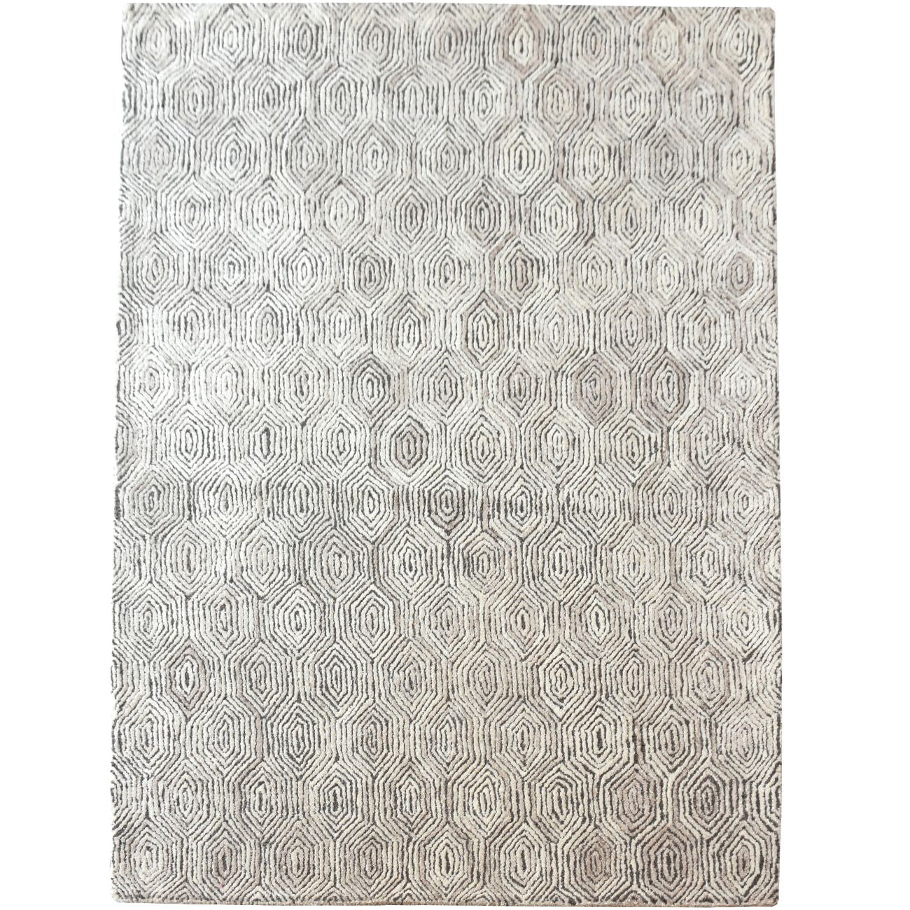 Durham Hand Tufted Sand Pattern 160x230cm Wool Rug