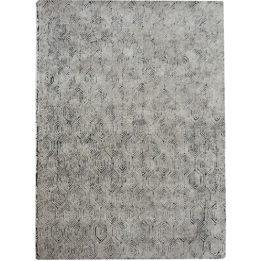 Durham Hand Tufted Grey Pattern 160x230cm Wool Rug