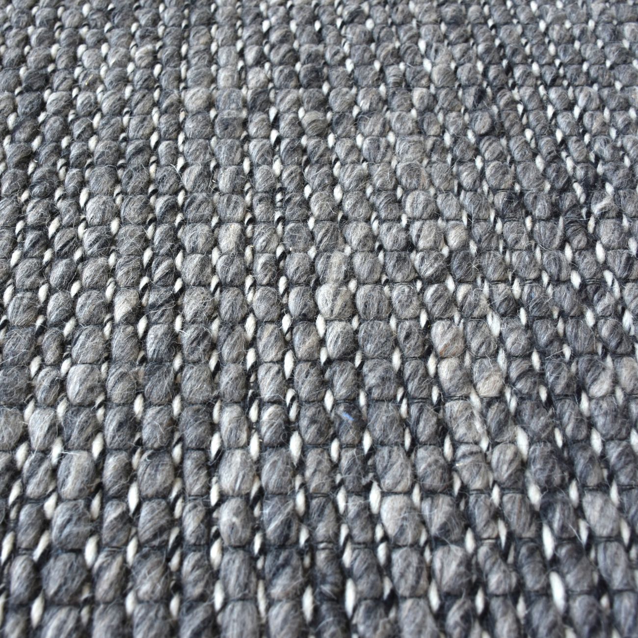 Alveri Jacquard Durry Charcoal 160x230cm Wool Rug