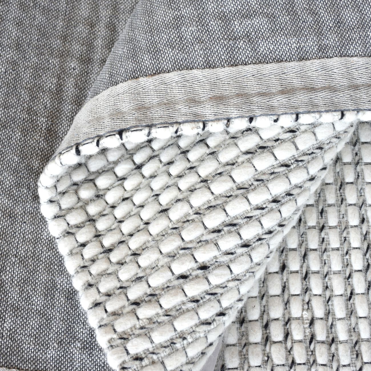 Alveri Jacquard Durry Beige 160x230cm Wool Rug