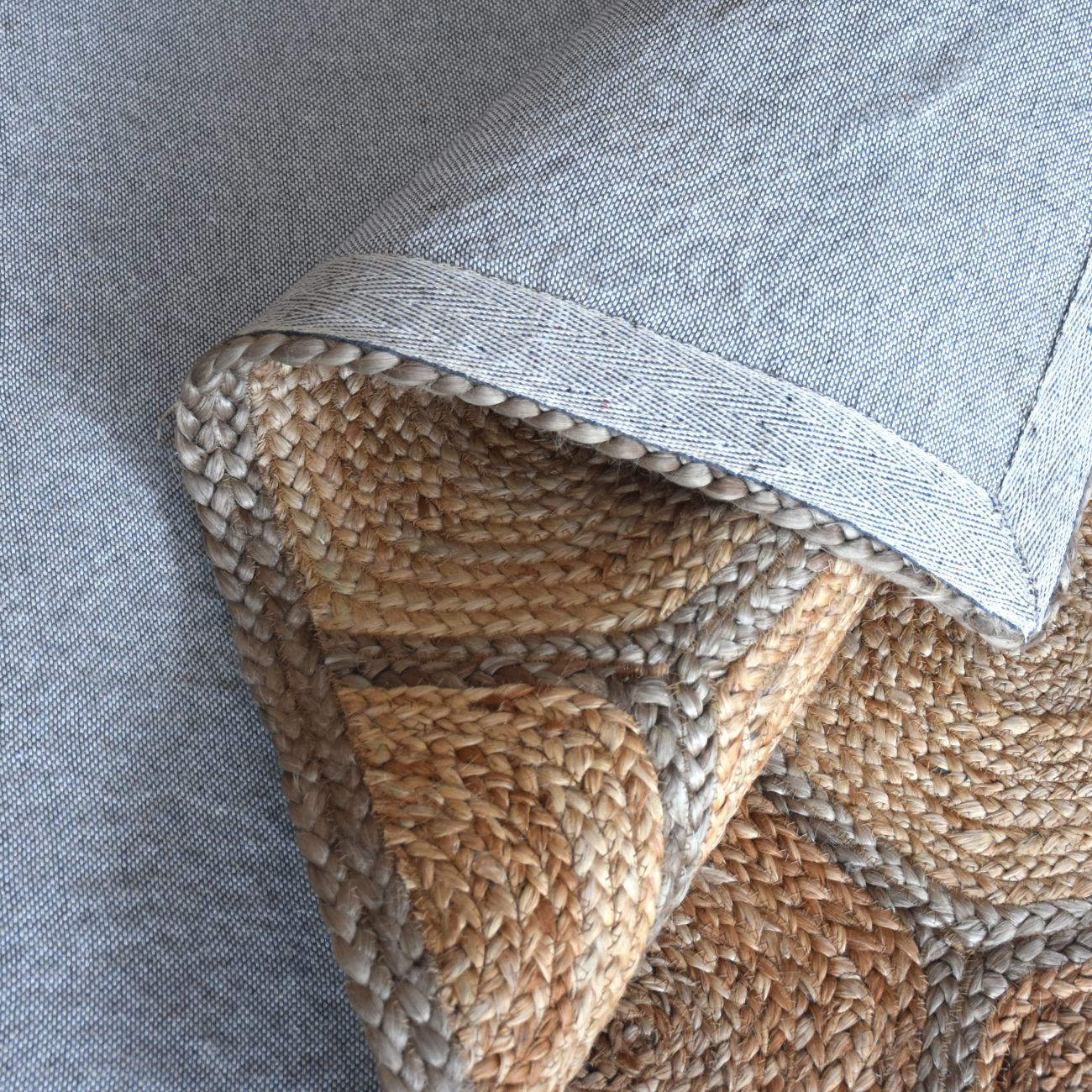 Cambio Hand Made Brown & Grey Pattern 160x230cm Hemp Rug