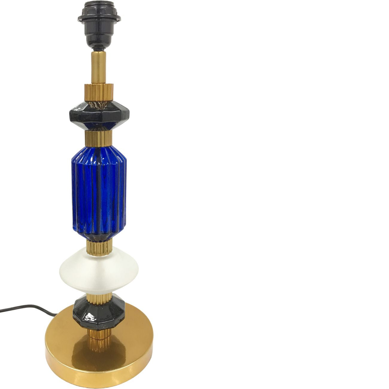 Alena Ink blue and frosted glass table lamp (base only)