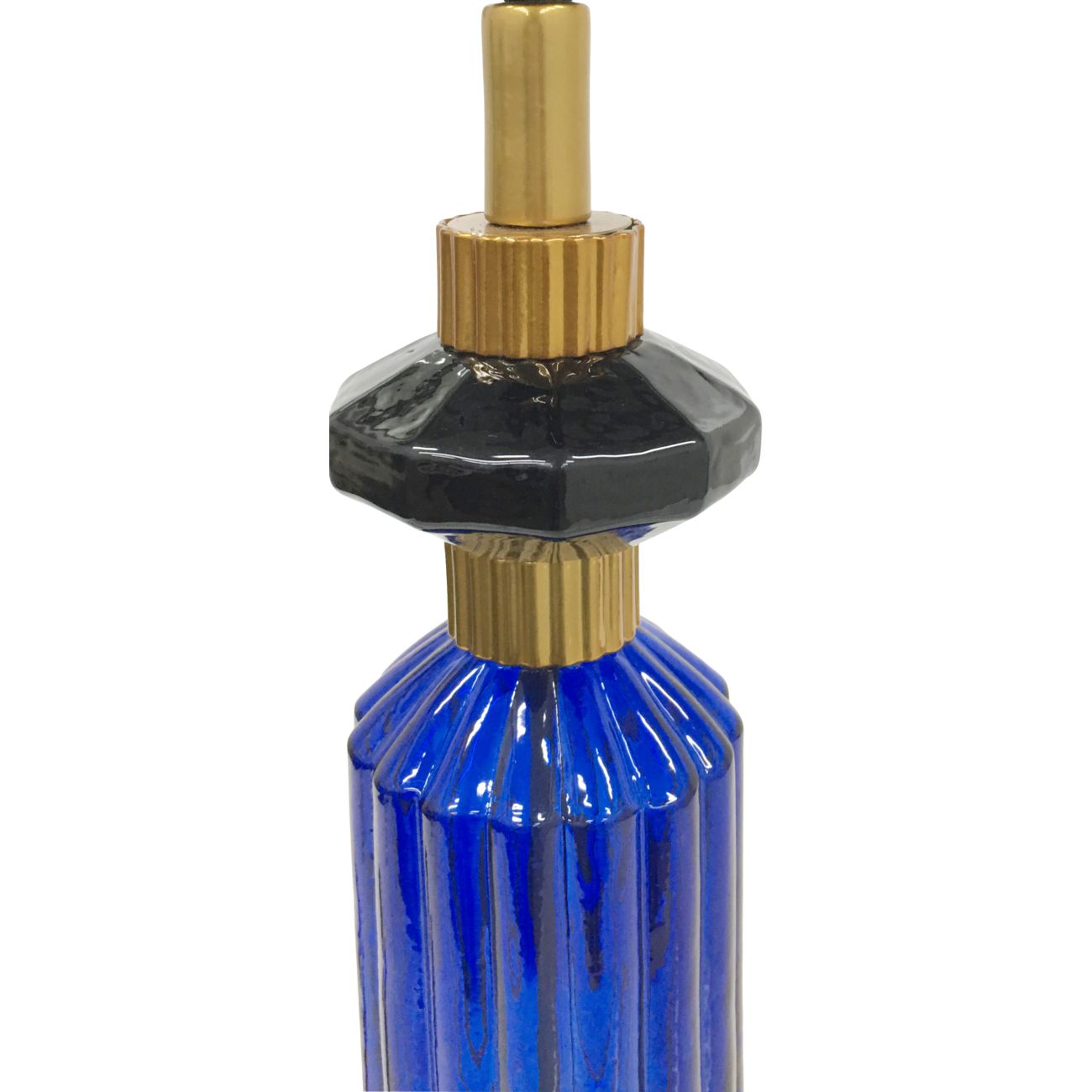 Alena Ink blue and frosted glass table lamp (base only)