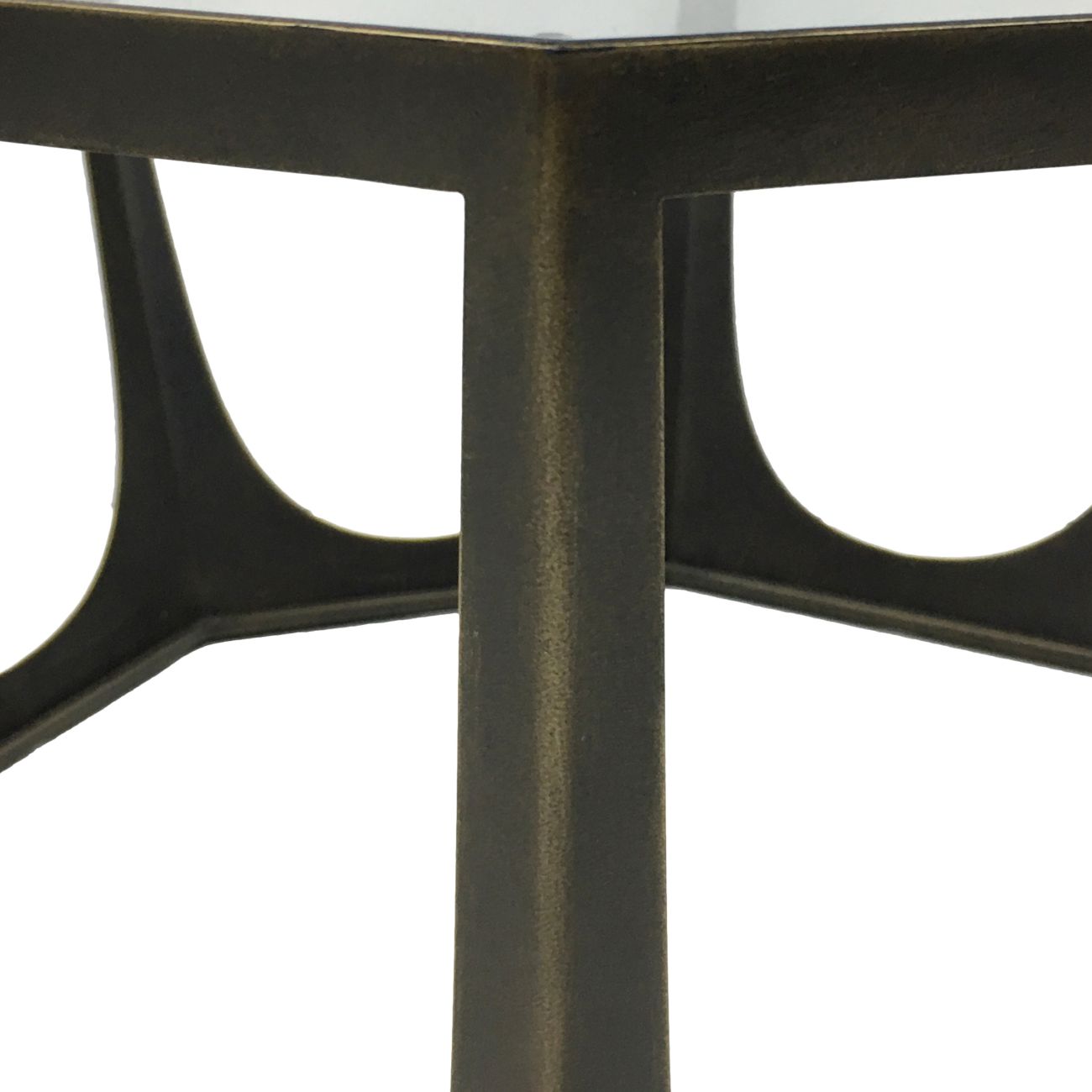 Catalan Bronze Gilded CoffeeTable with Glass Top