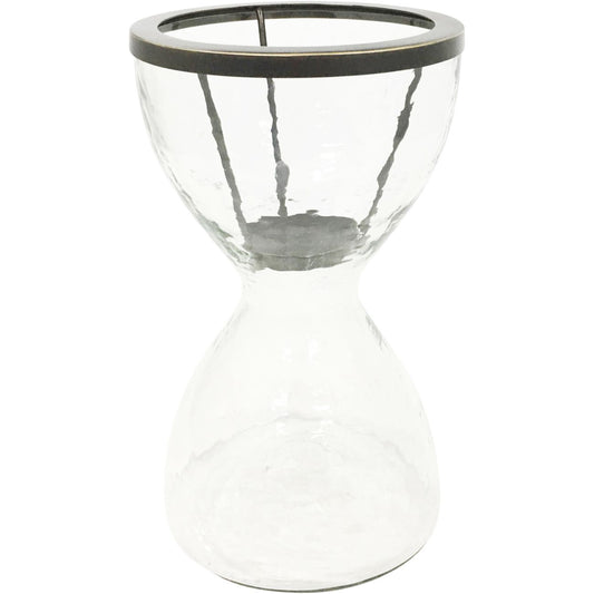 Nautica Hourglass Hurricane Vase