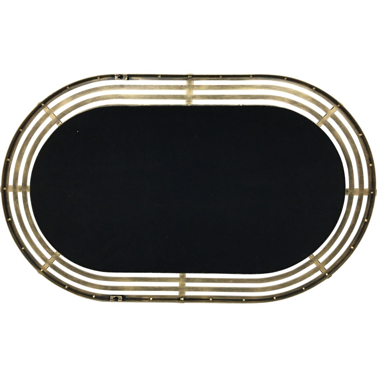 Lalique Gold Metal Oval Mirror 109cm height