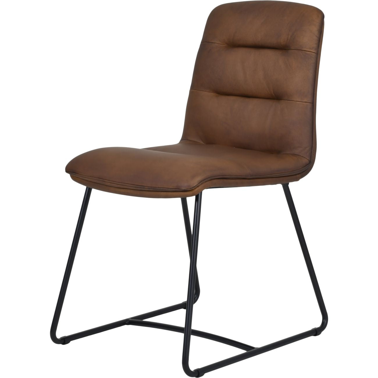 Richmond Dining Chair Light Brown Matt Leather