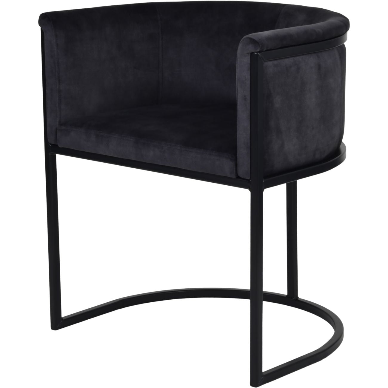 Exquisite Tub Dining Chair Coal Velvet