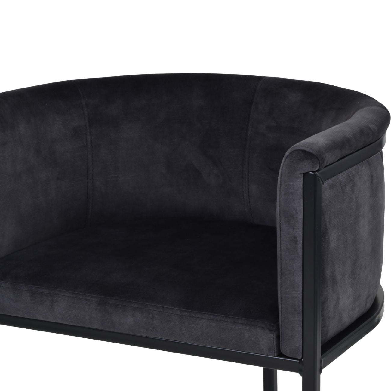 Exquisite Tub Dining Chair Coal Velvet