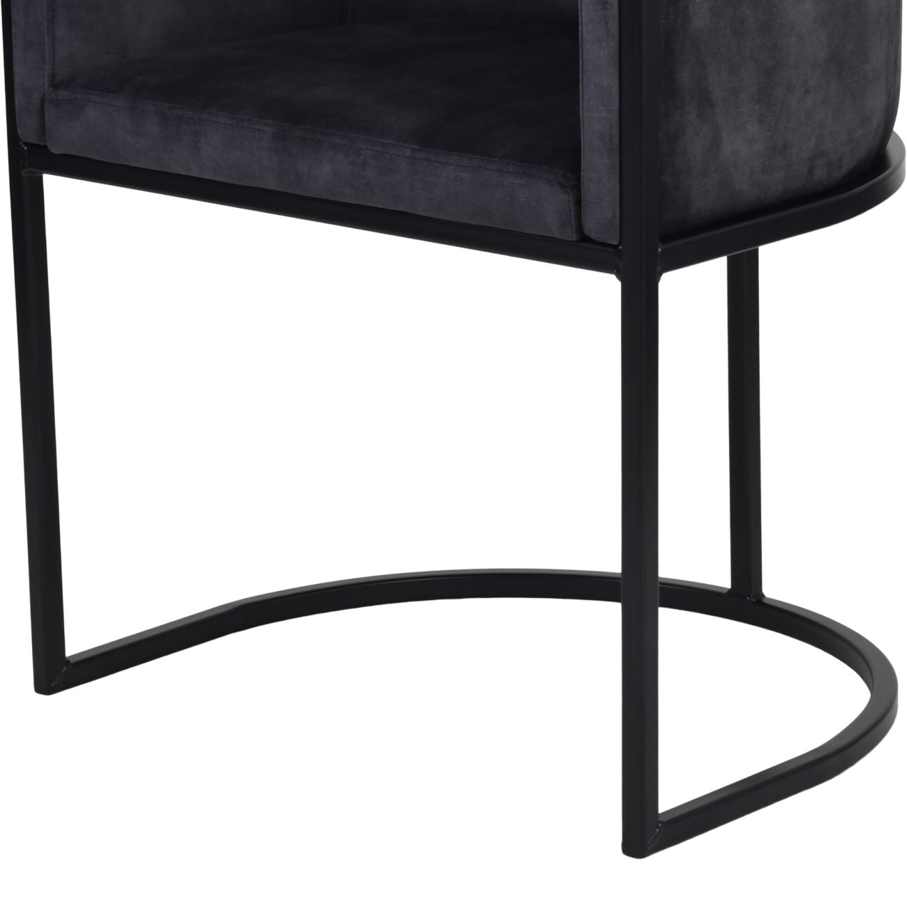 Exquisite Tub Dining Chair Coal Velvet