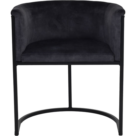 Exquisite Tub Dining Chair Coal Velvet