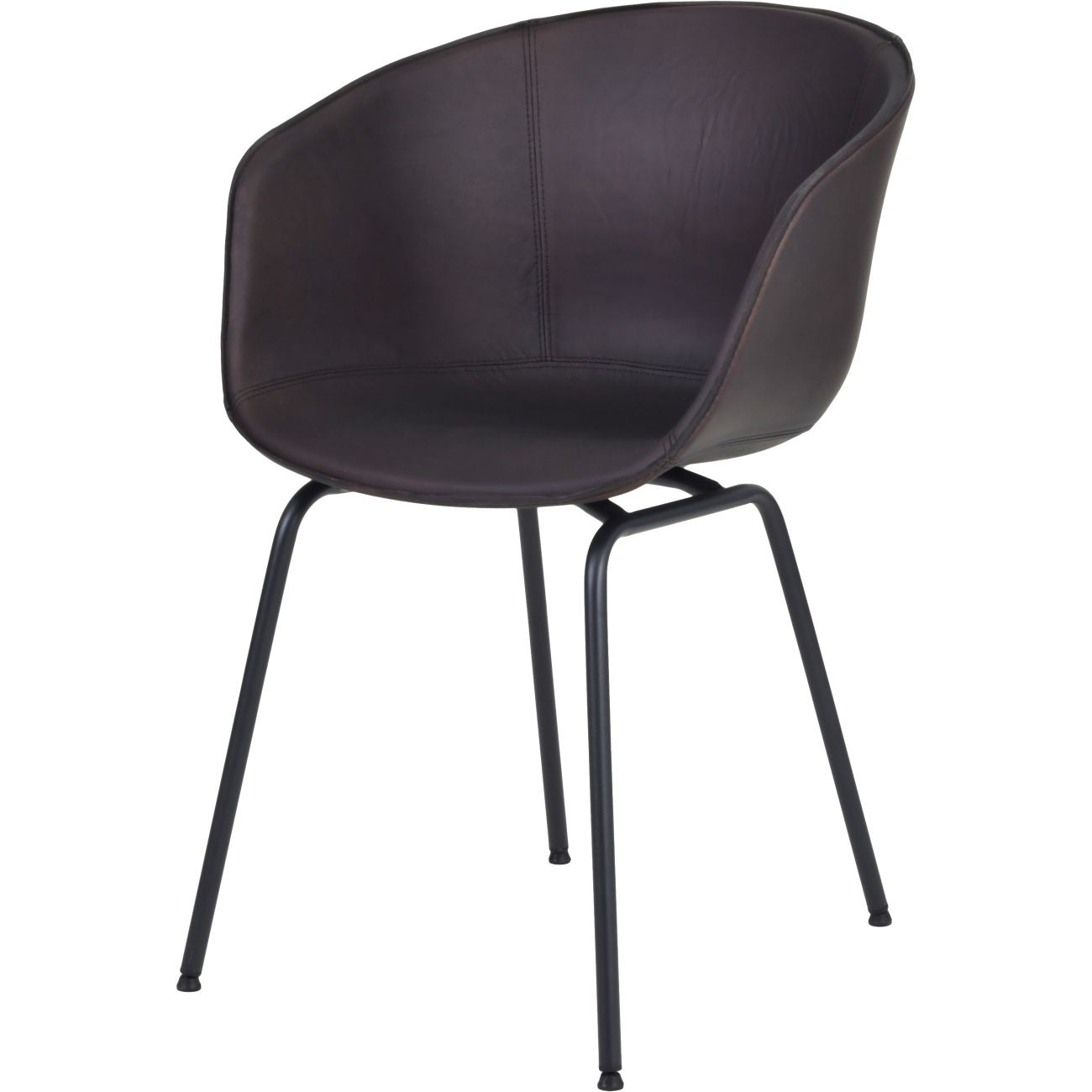 Galaxy Dining Chair Rich Brown Leather