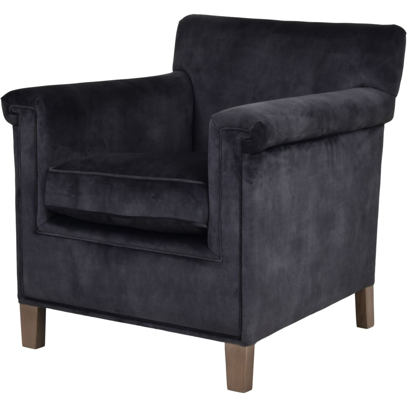 Lytham Club Chair Coal Velvet