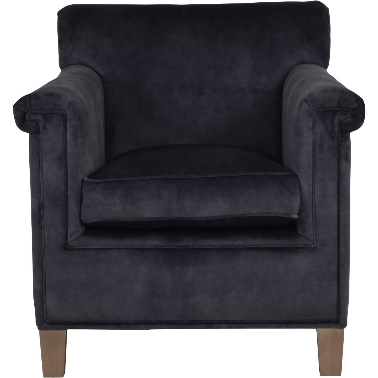 Lytham Club Chair Coal Velvet