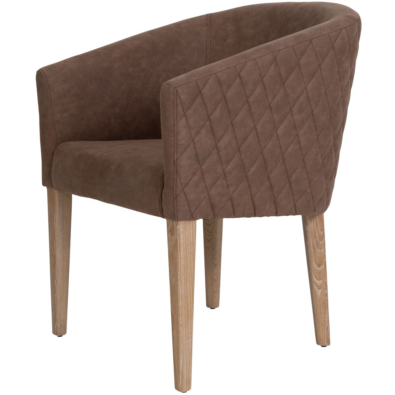 York Tan Tub Dining Chair In Faux Leather