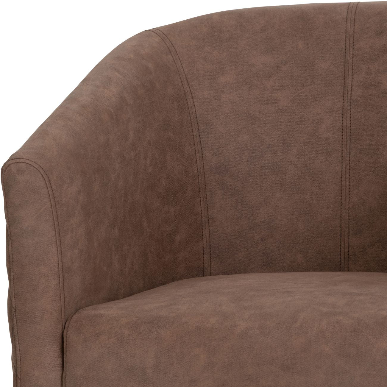 York Tan Tub Dining Chair In Faux Leather