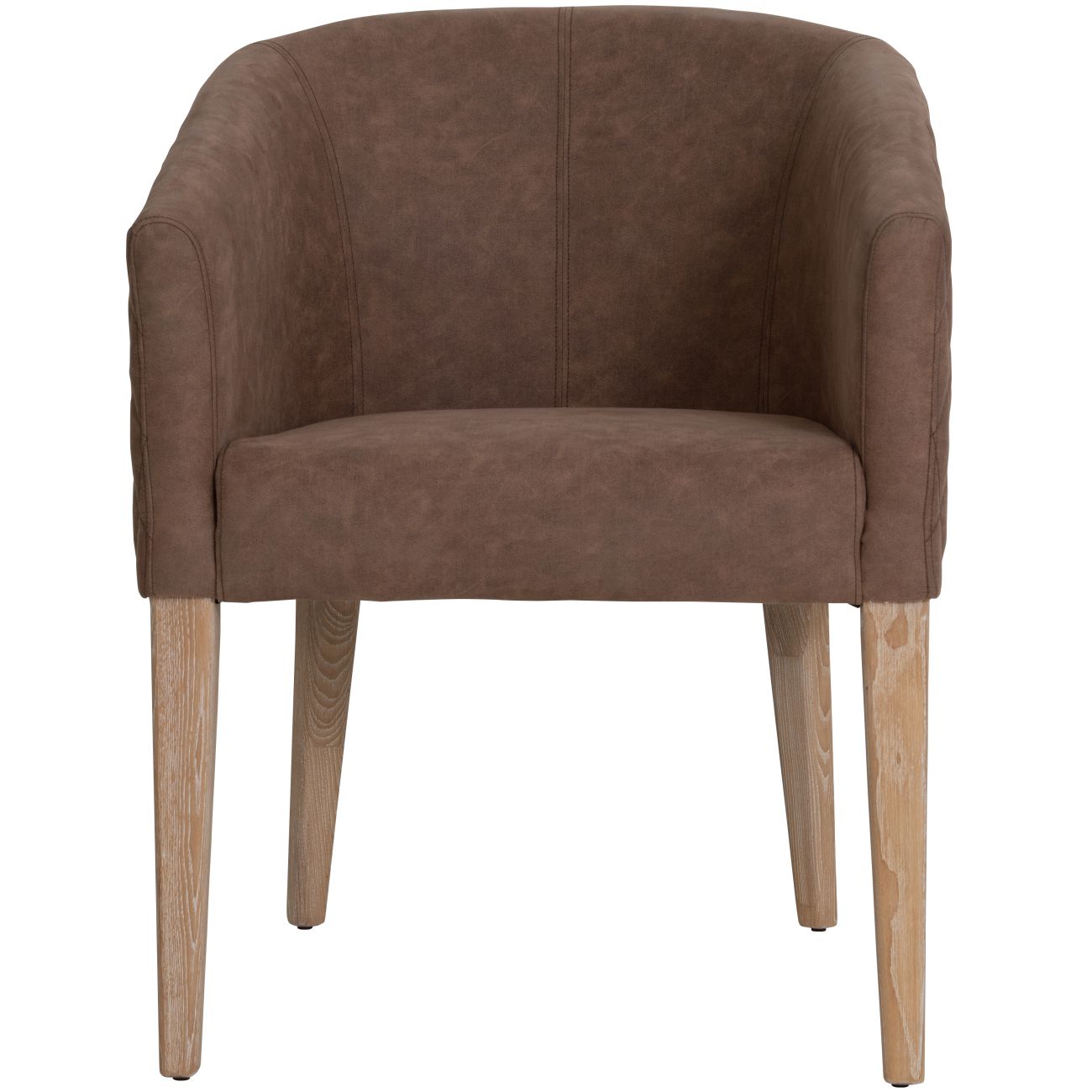 York Tan Tub Dining Chair In Faux Leather