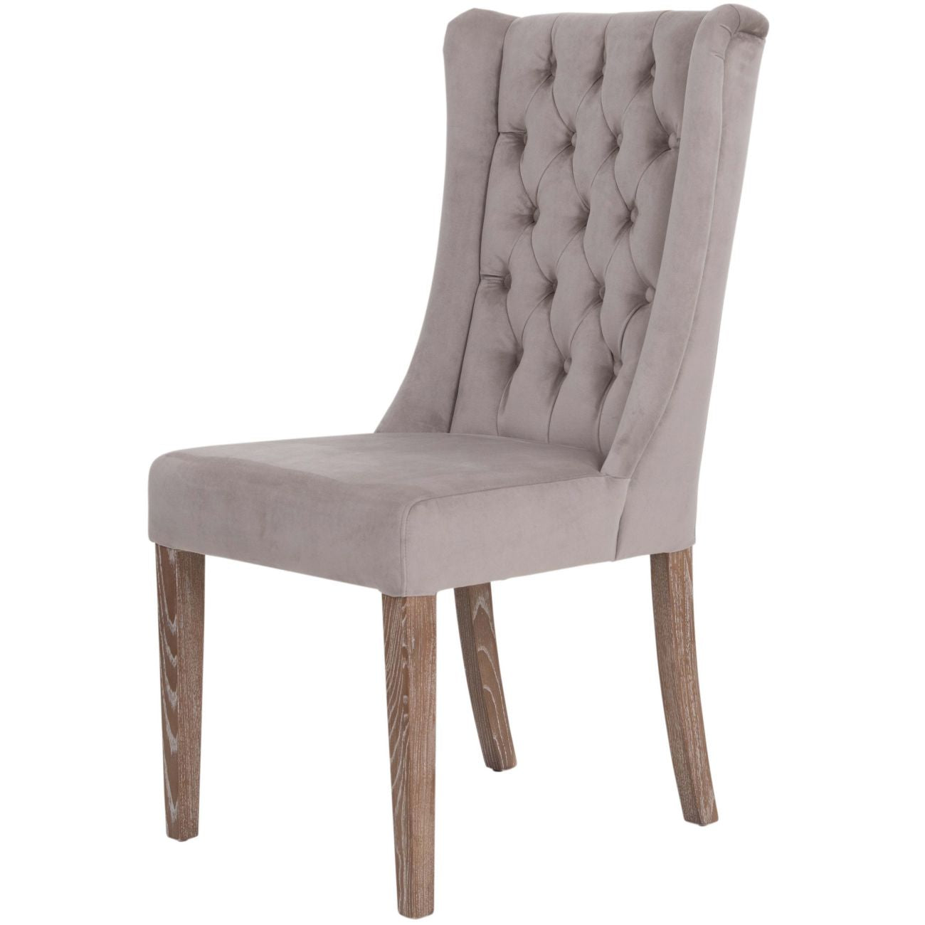 Pair of Richmond Stone Velvet Buttonback Dining Chair