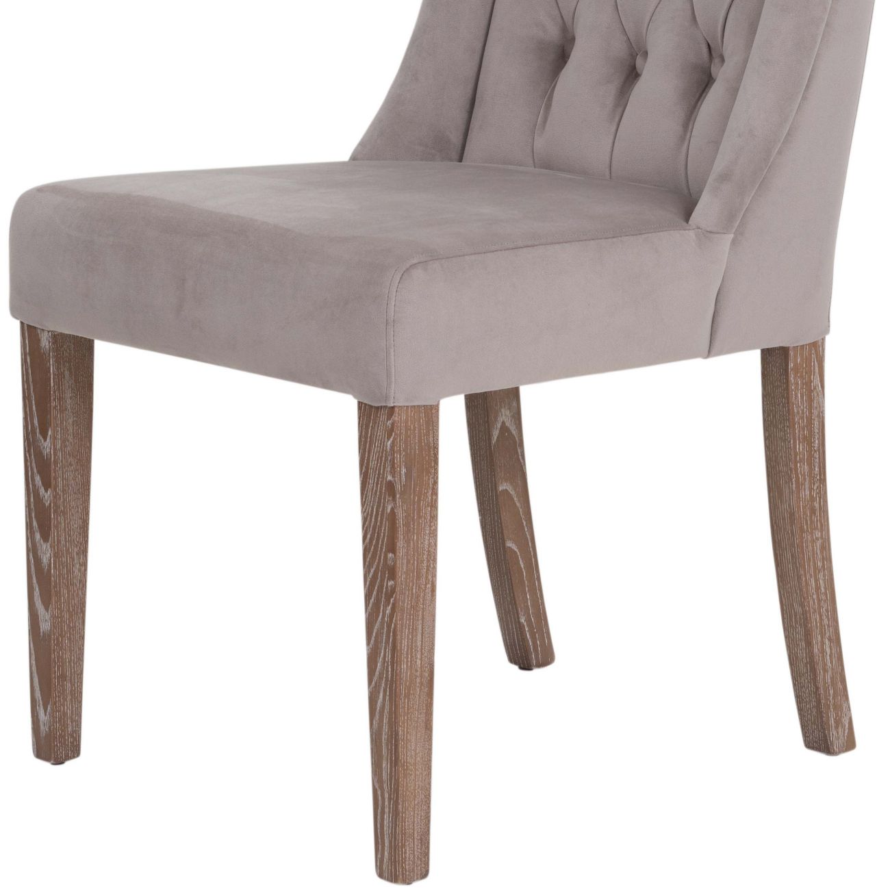 Pair of Richmond Stone Velvet Buttonback Dining Chair