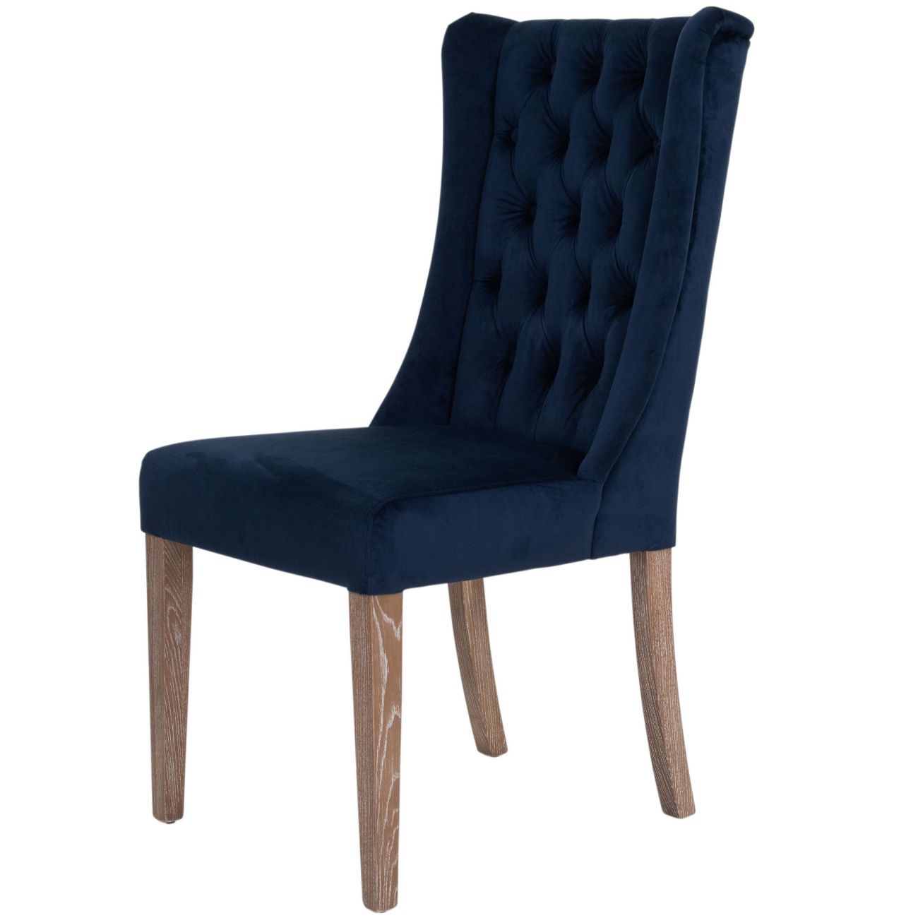 Pair of Richmond Navy Blue Velvet Buttonback Dining Chair