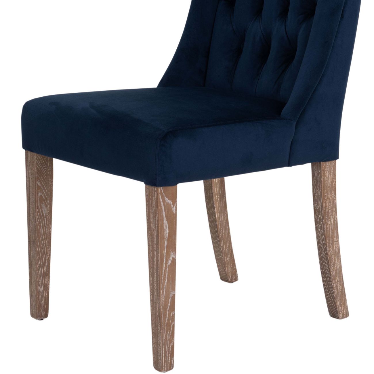 Pair of Richmond Navy Blue Velvet Buttonback Dining Chair