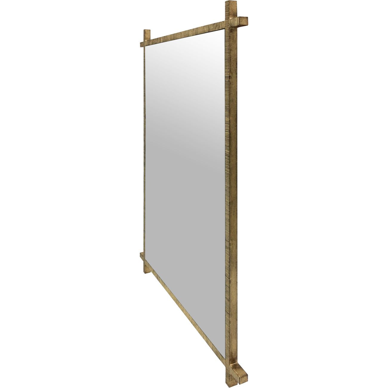 Ilkley Iron Cross Bar Mirror Aged Champagne Finish 102x76cm