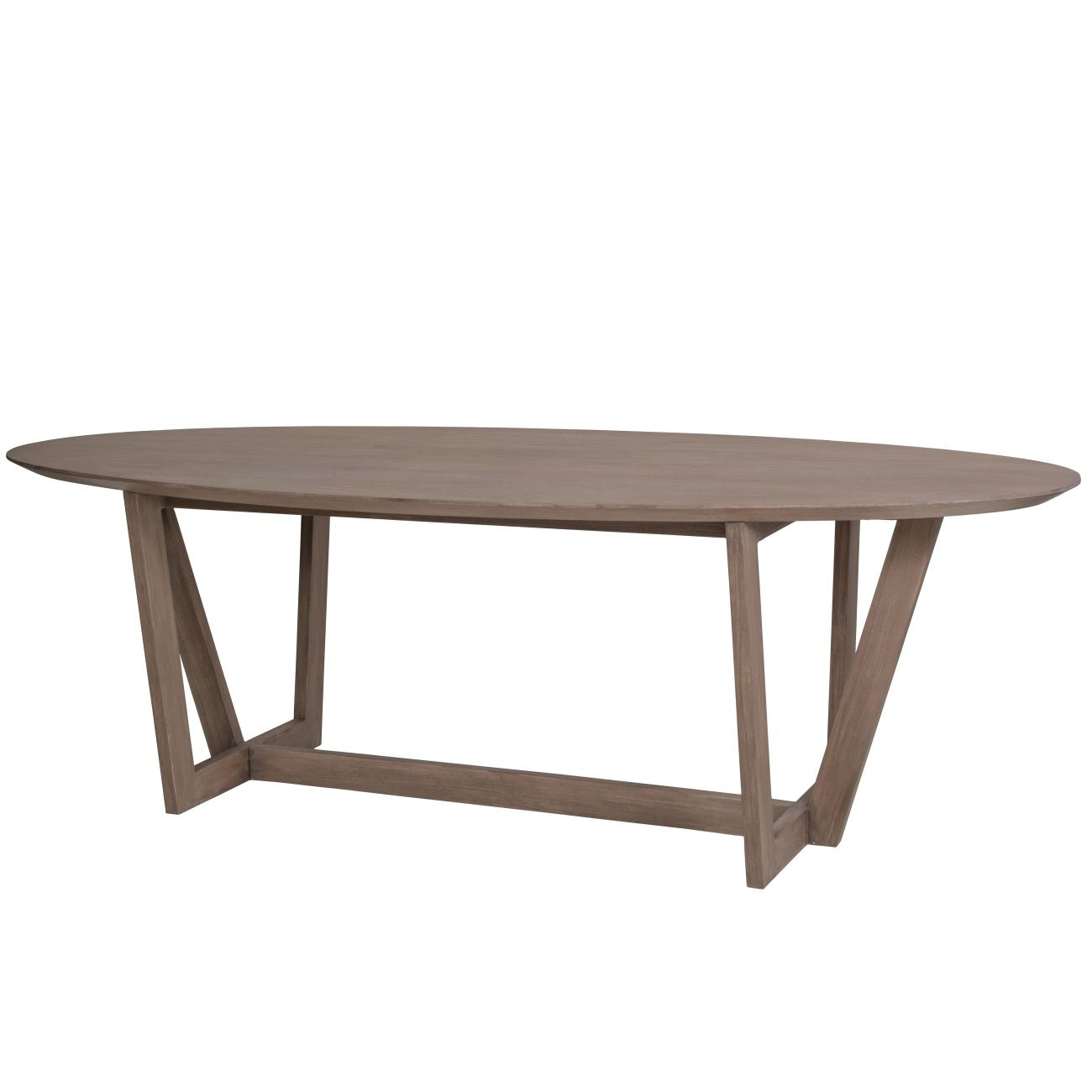 Ovate six seater wooden dining Table