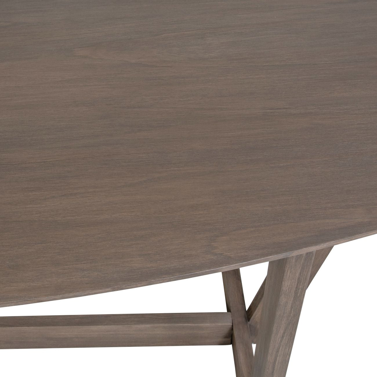 Ovate six seater wooden dining Table