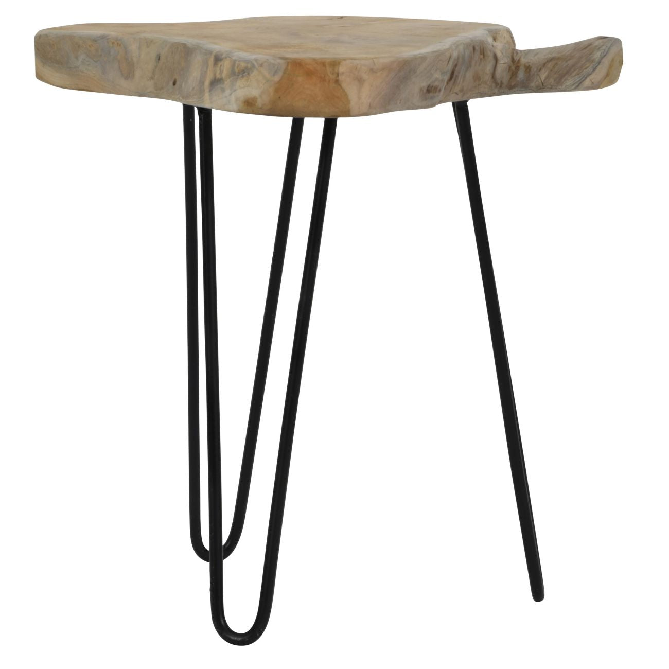 Raw Edge Wooden Side Table Small