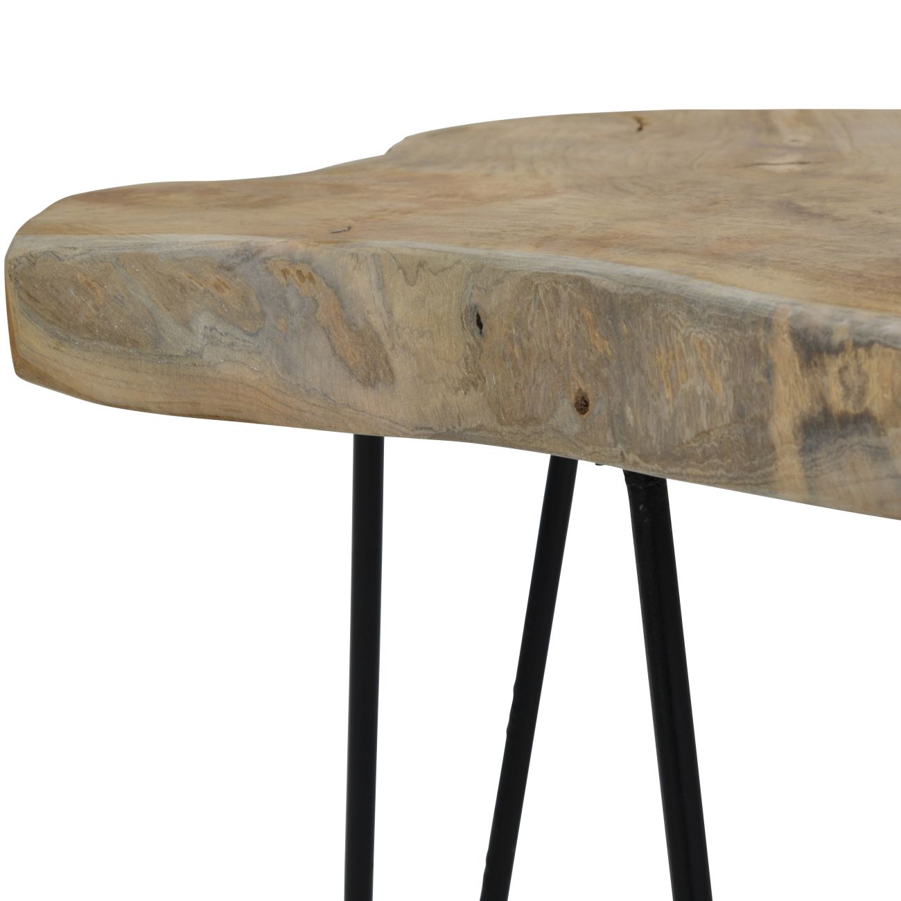 Raw Edge Wooden Side Table Small