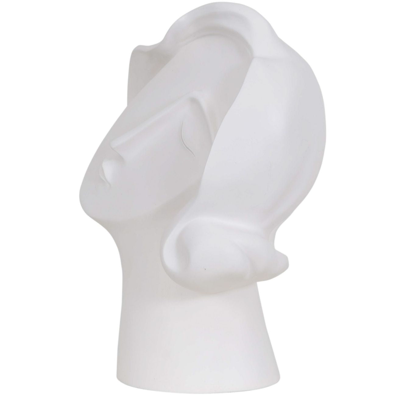 Art Deco Lady Face Resin Sculpture