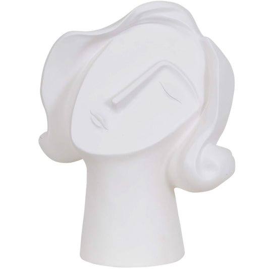 Art Deco Lady Face Resin Sculpture