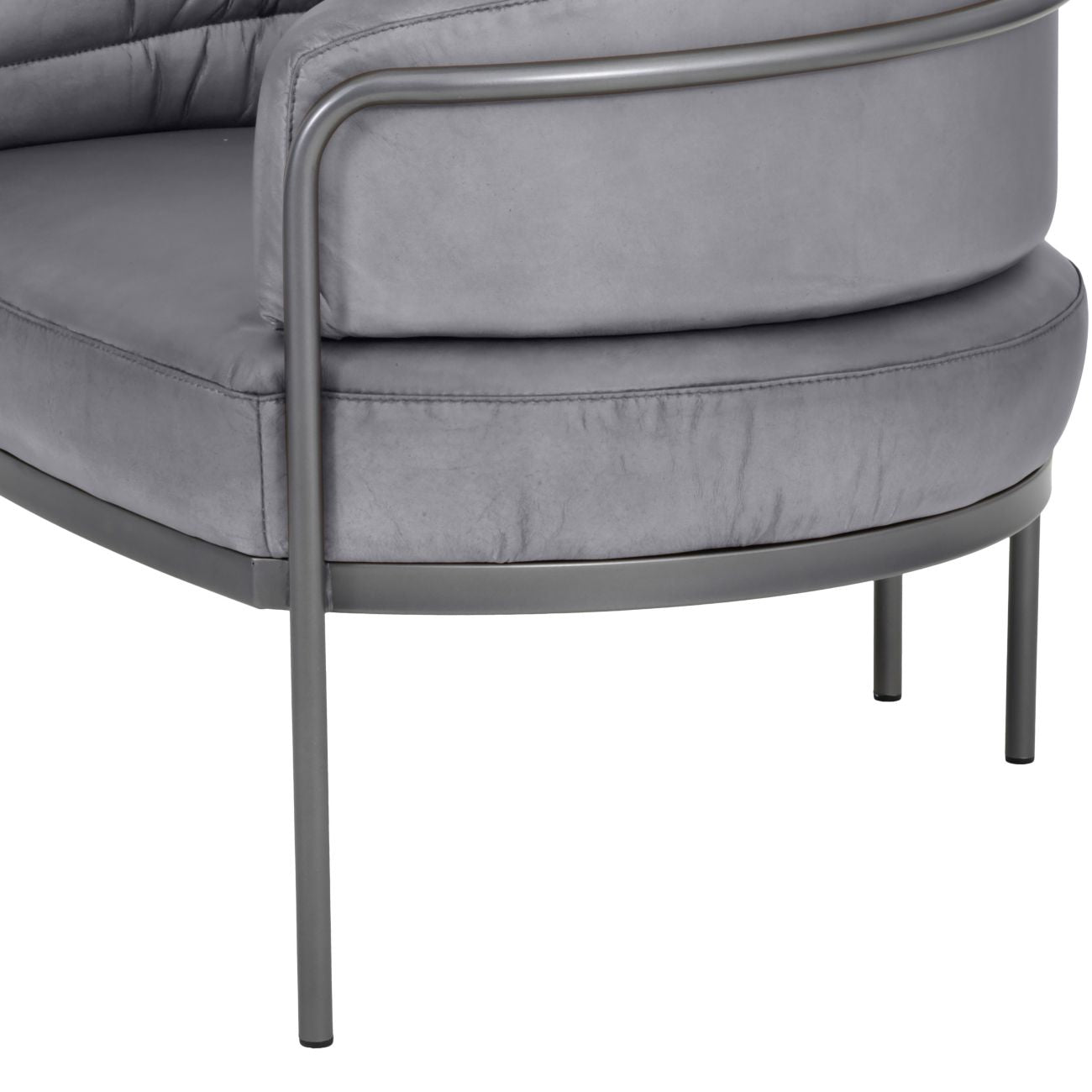 Angus Club Chair Concrete Colour Leather