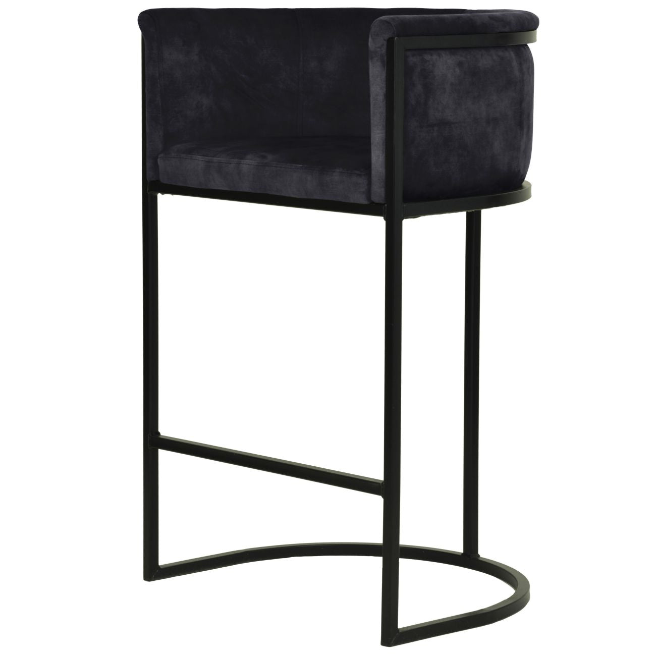 Exquisite Bar Stool Coal Velvet