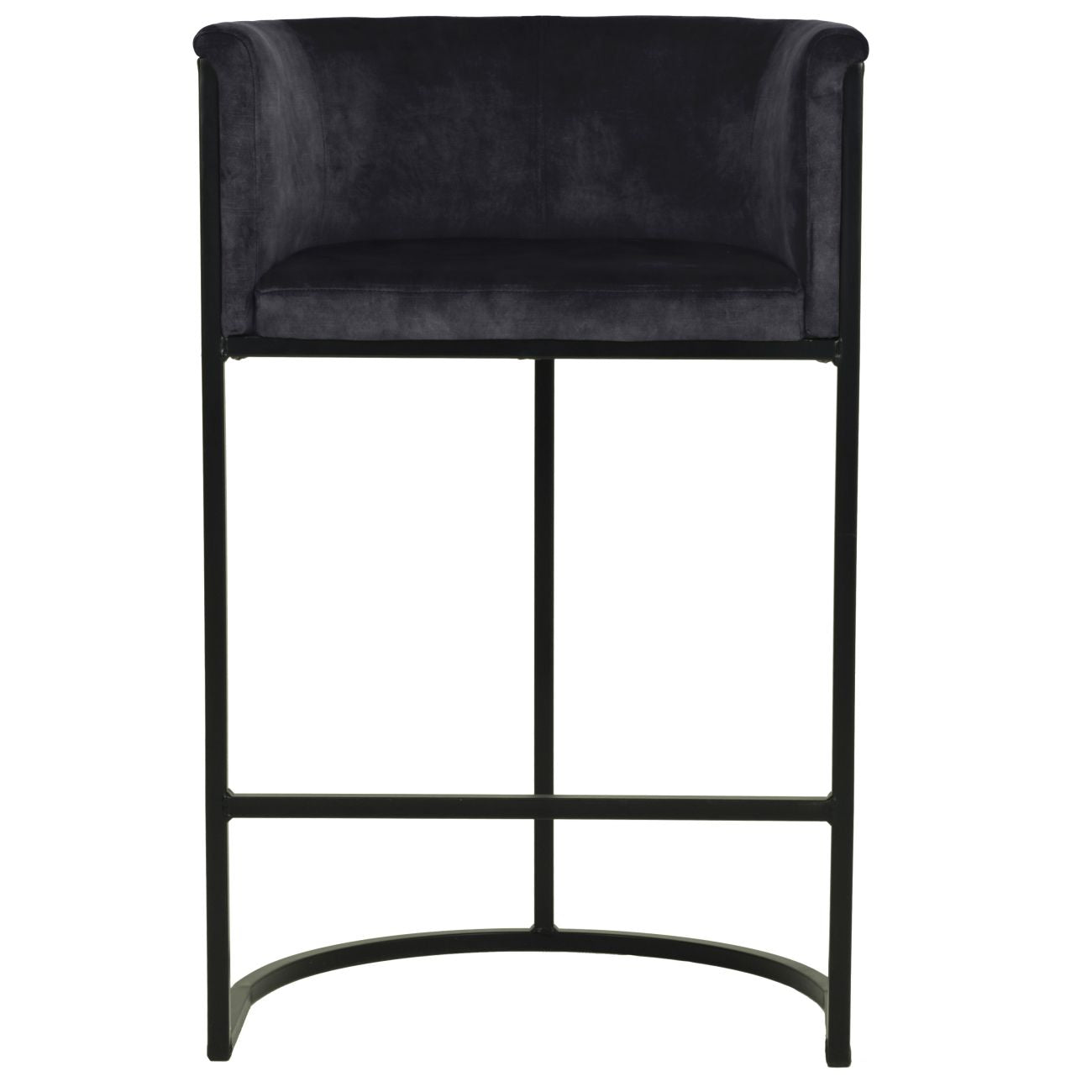 Exquisite Bar Stool Coal Velvet