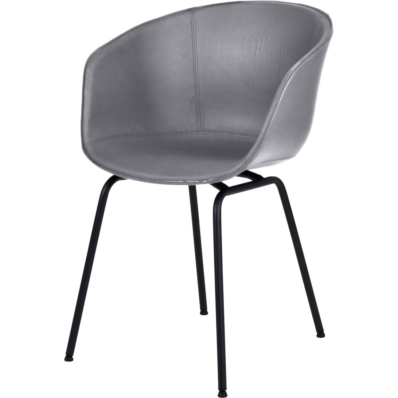 Galaxy Dining Chair Concrete Colour Leather