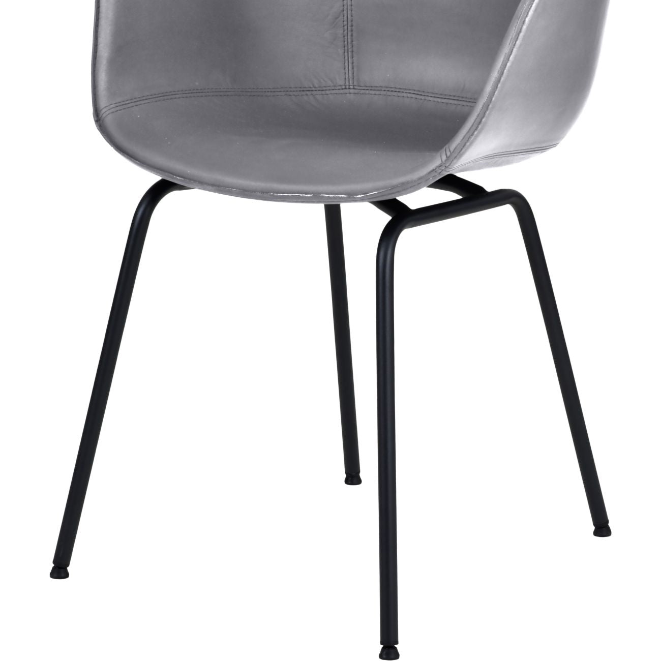 Galaxy Dining Chair Concrete Colour Leather