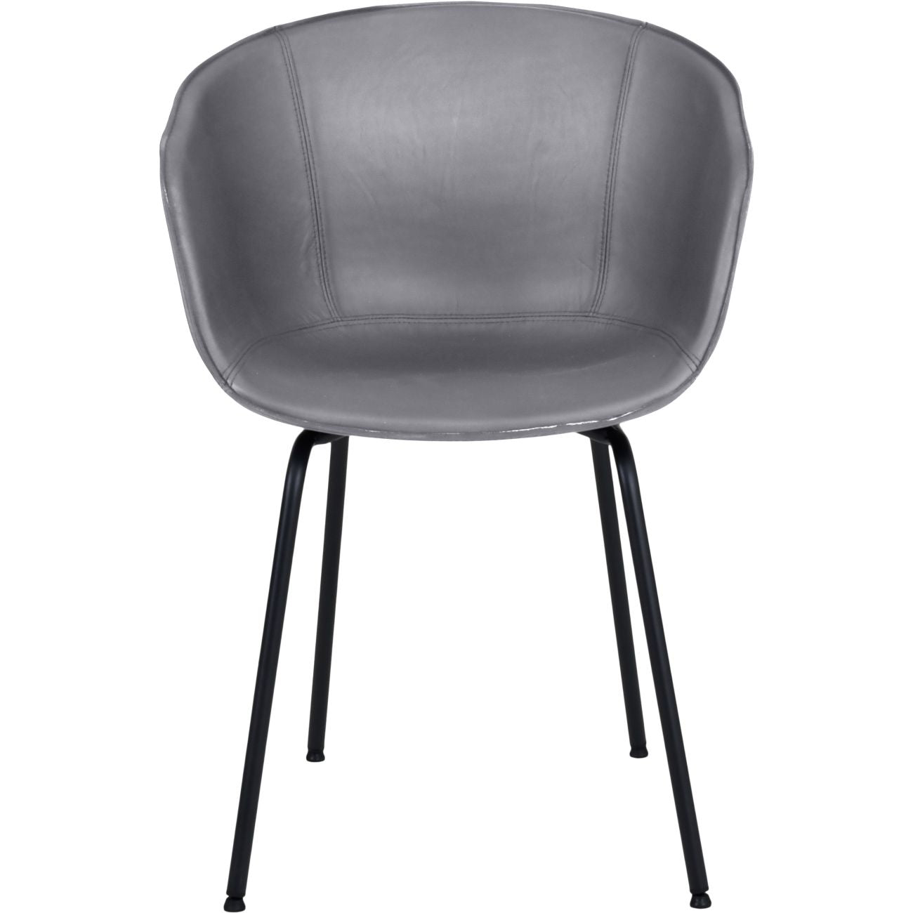 Galaxy Dining Chair Concrete Colour Leather