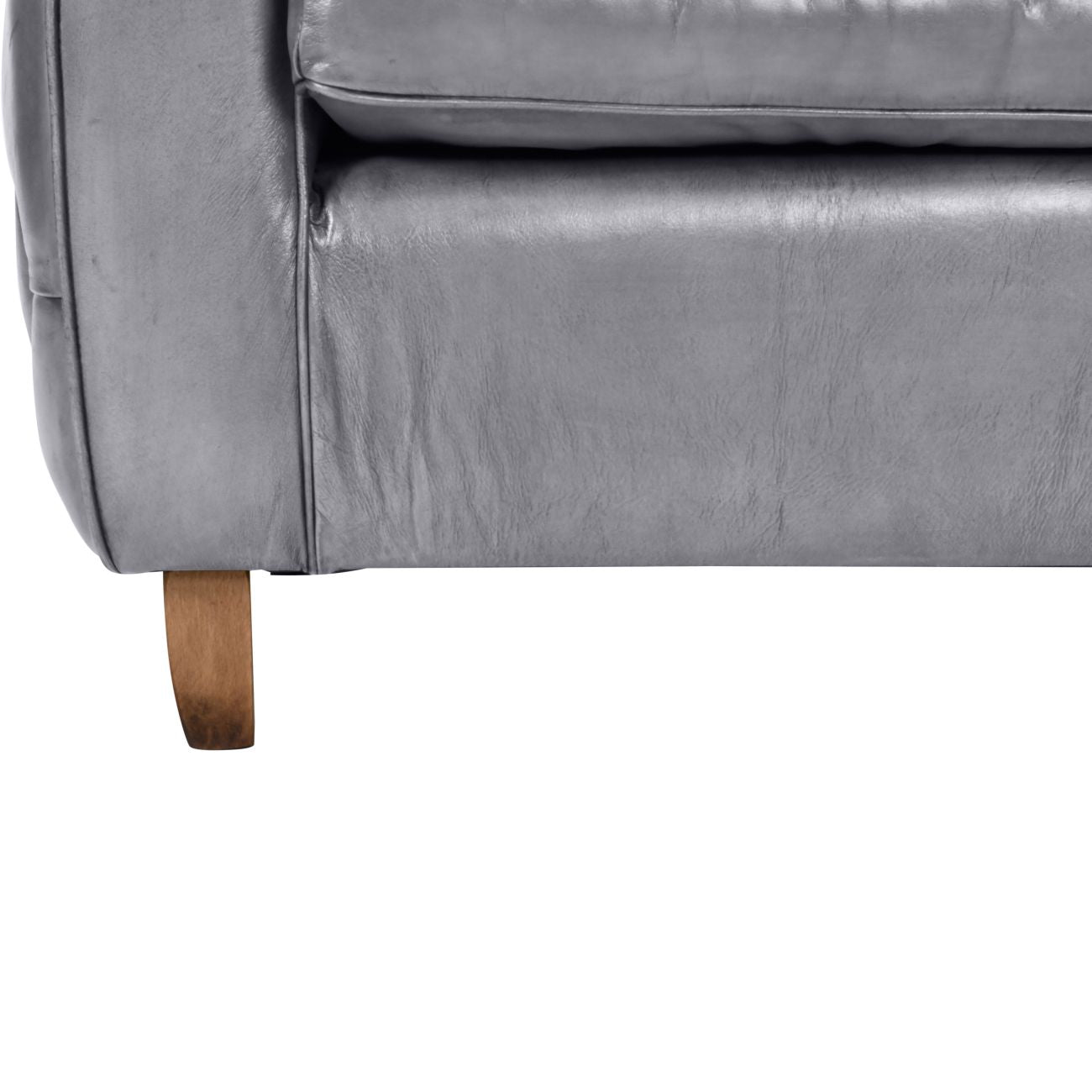 Helix Chester Club Chair Concrete Leather