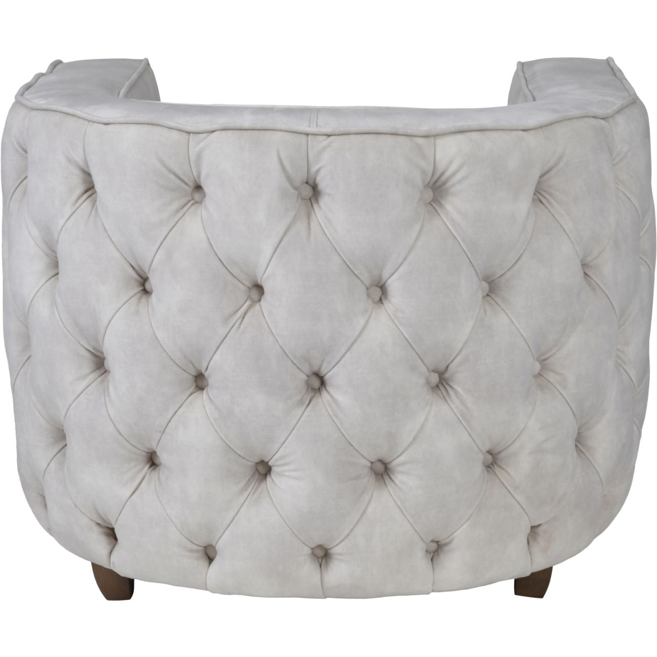 Helix Chester Club Chair Ivory Velvet