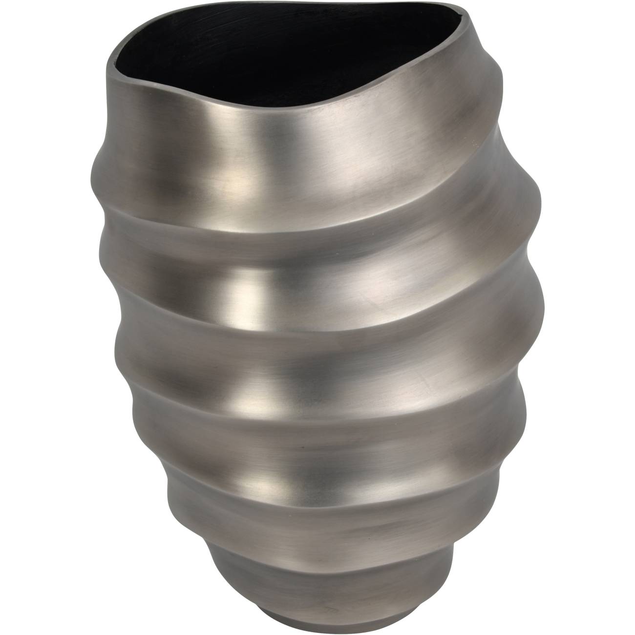 Contour Medium Antique Nickel Aluminium Vase