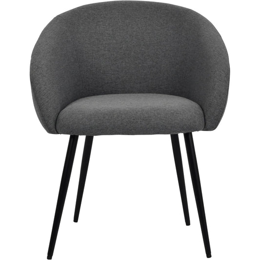 Langley Dining Chair in Smoke Grey Fabric