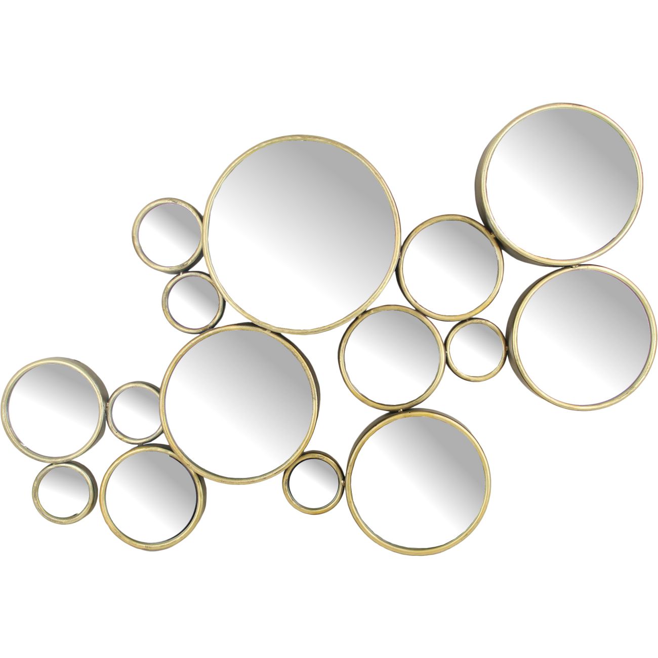 Bubbles Antique Gold Mirror