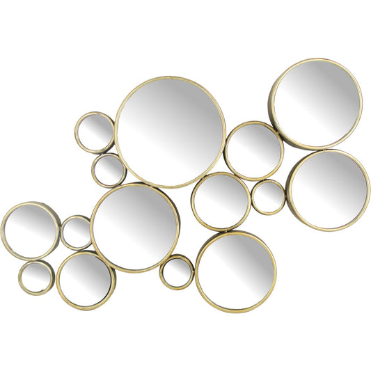 Bubbles Antique Gold Mirror